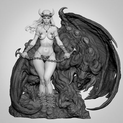 1:12 Demon Queen | 3D Printed Resin Garage Kit Figure | CA 3D Studios