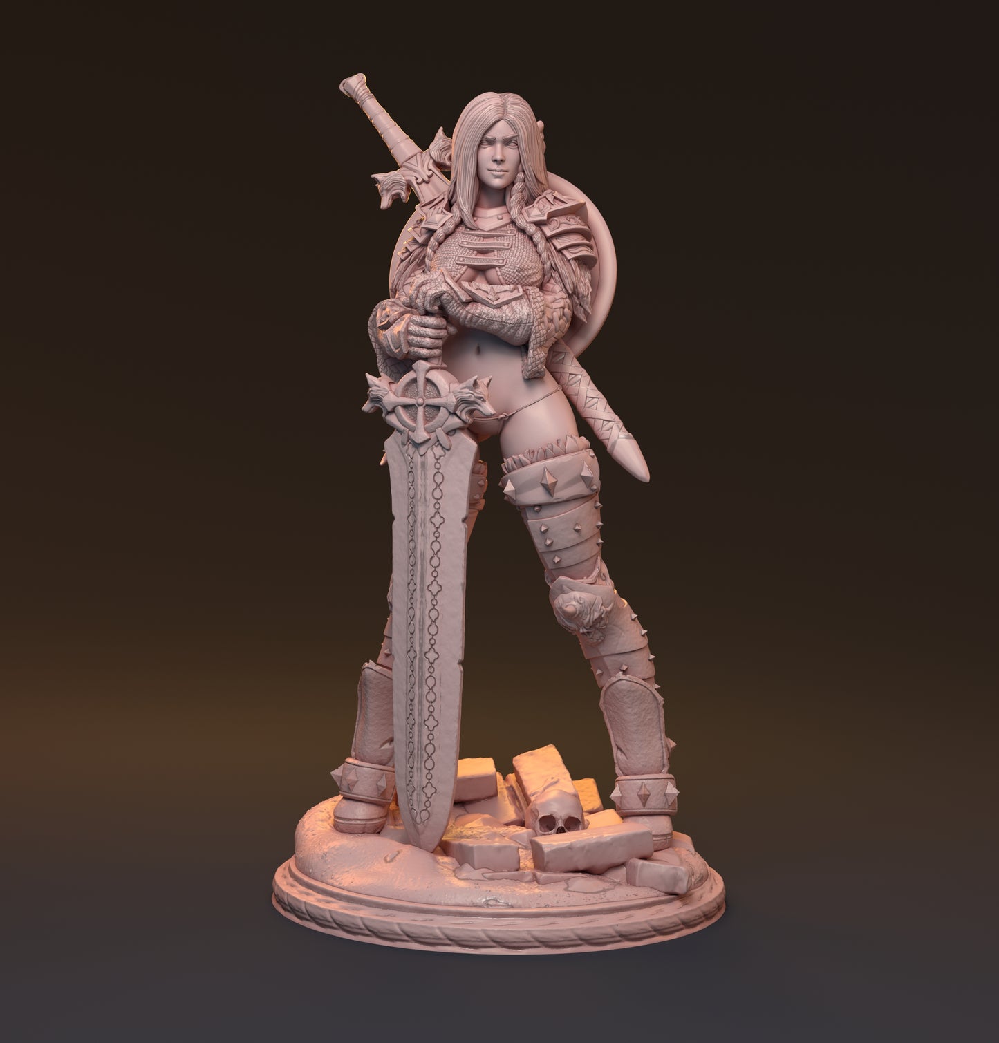 Gaedel and Bastor-Tan, Pin Up Diorama | D&D TTRPG Miniature | Hardwitch Games