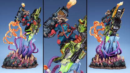 1:12 Trigger-Happy Galactic Mercenary | 3D Printed Resin Garage Kit Figure | CA 3D Studios - Tattles Told 3D