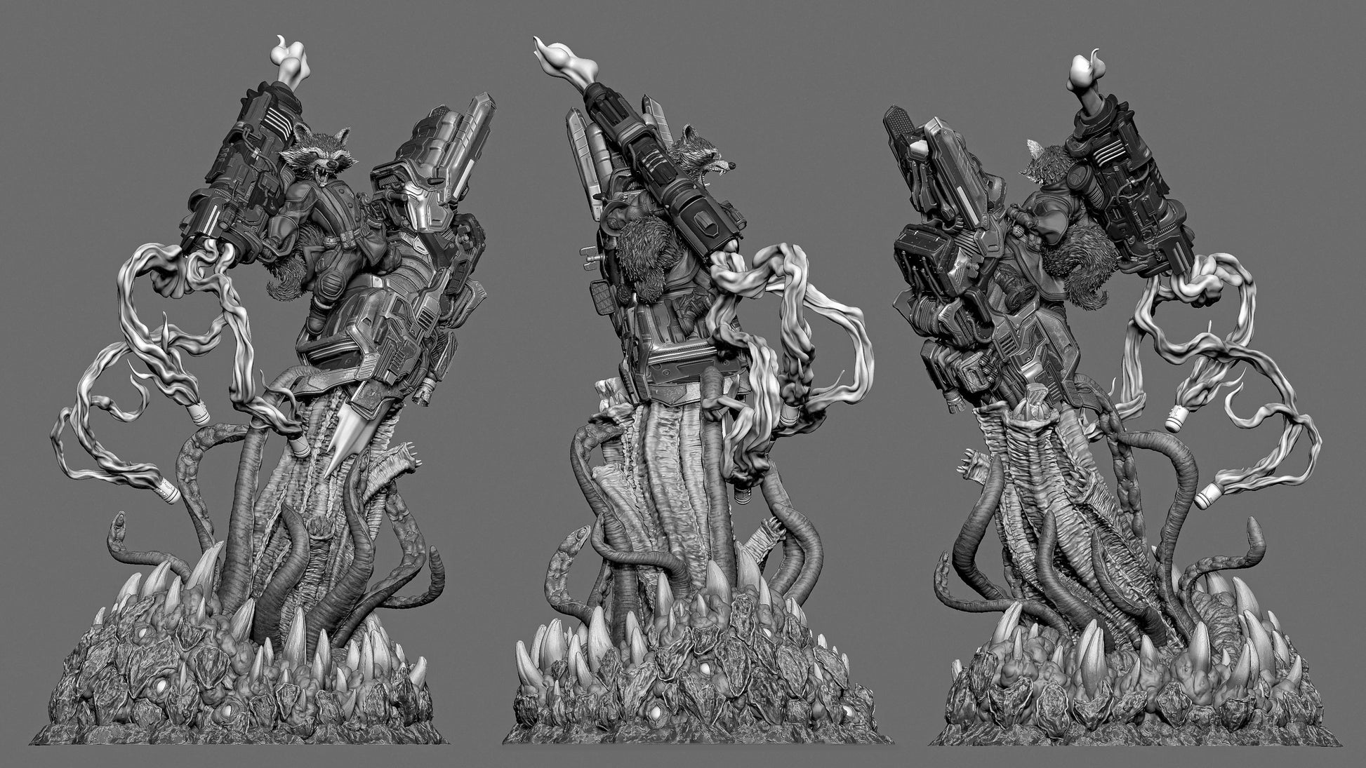 1:12 Trigger-Happy Galactic Mercenary | 3D Printed Resin Garage Kit Figure | CA 3D Studios - Tattles Told 3D