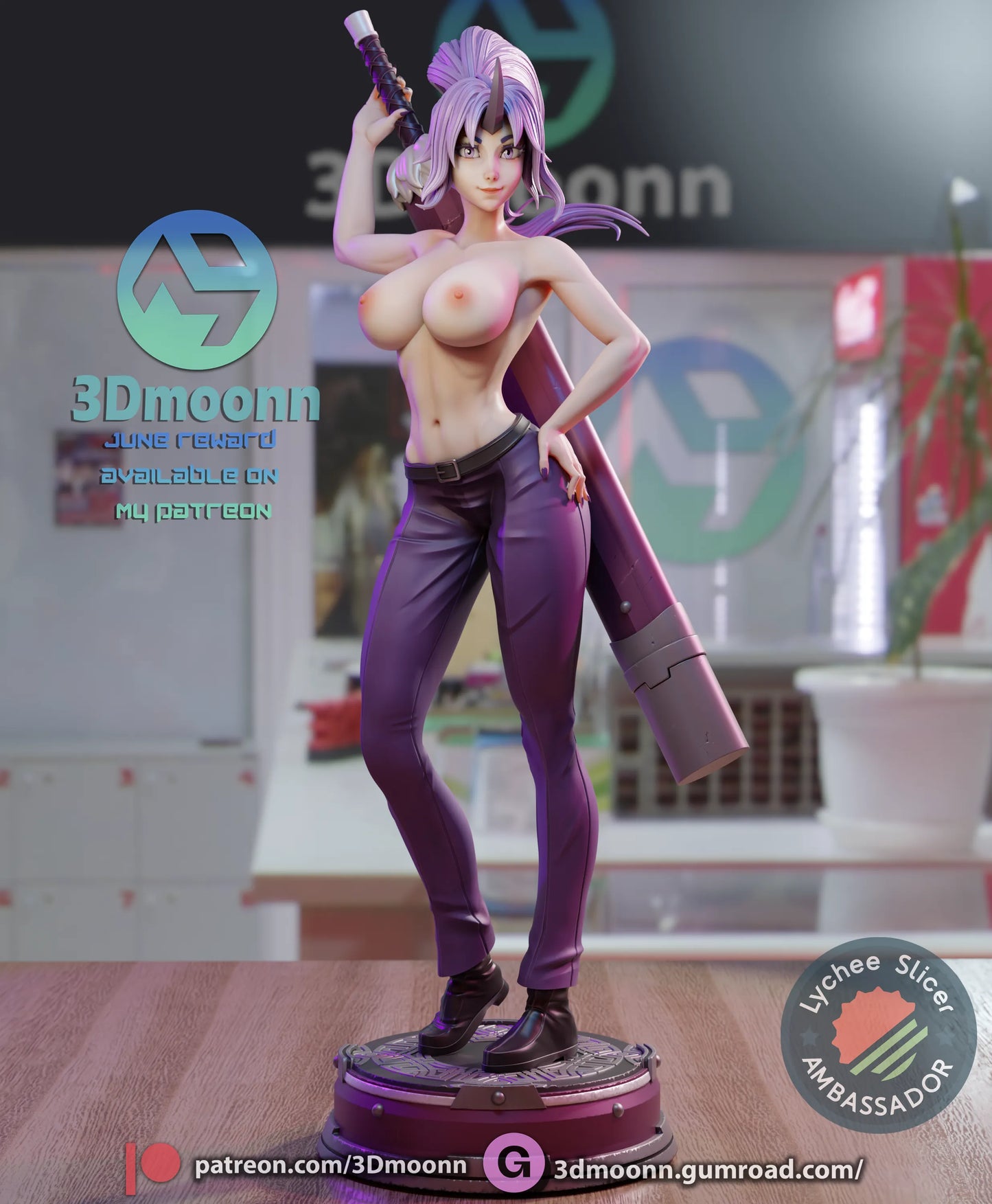 1:12 Number One Secretary | Anime Resin Garage Kit | 3Dmoonn