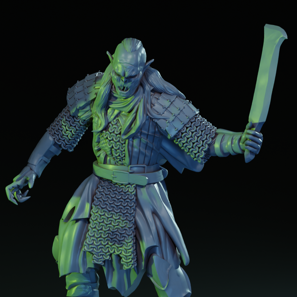 Orc Sentinels of the Shadow Pass miniature by Tattles Told 3D, featuring detailed orc warriors for tabletop gaming.