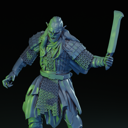 Orc Sentinels of the Shadow Pass miniature by Tattles Told 3D, featuring detailed orc warriors for tabletop gaming.