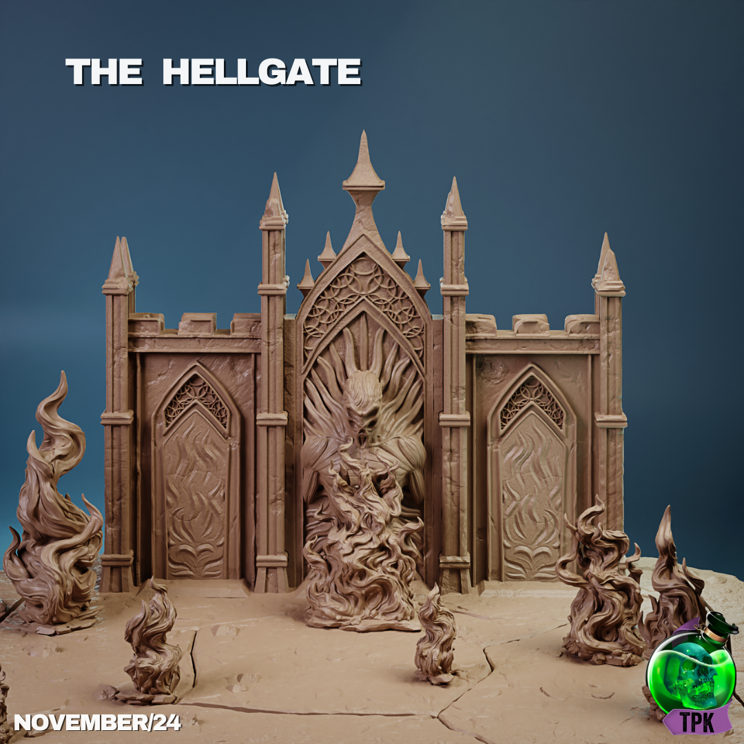 Hellgate Terrain | Tabletop Gaming Mini | TPKLab - Tattles Told 3D
