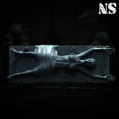 Cult of Cthulhu The Great Offering 75mm | Cultist, Lovecraft, Elder God, Altar | D&D Cosmic Horror Fantasy | NS Miniatures