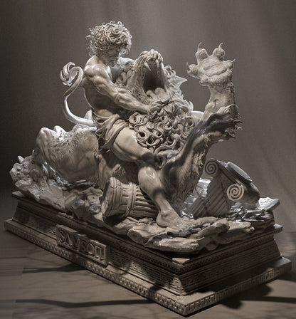1:12 Samson Vs The Lion | 3D Print Resin Garage Kit Figure | CA 3D Studios