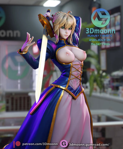 1:12 Fated Saber of the Grand Order | Anime Resin Garage Kit | 3Dmoonn