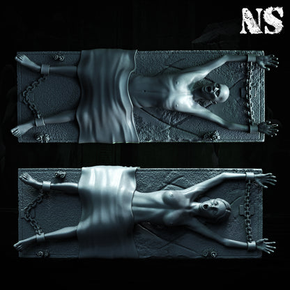 Cult of Cthulhu The Great Offering 75mm | Cultist, Lovecraft, Elder God, Altar | D&D Cosmic Horror Fantasy | NS Miniatures