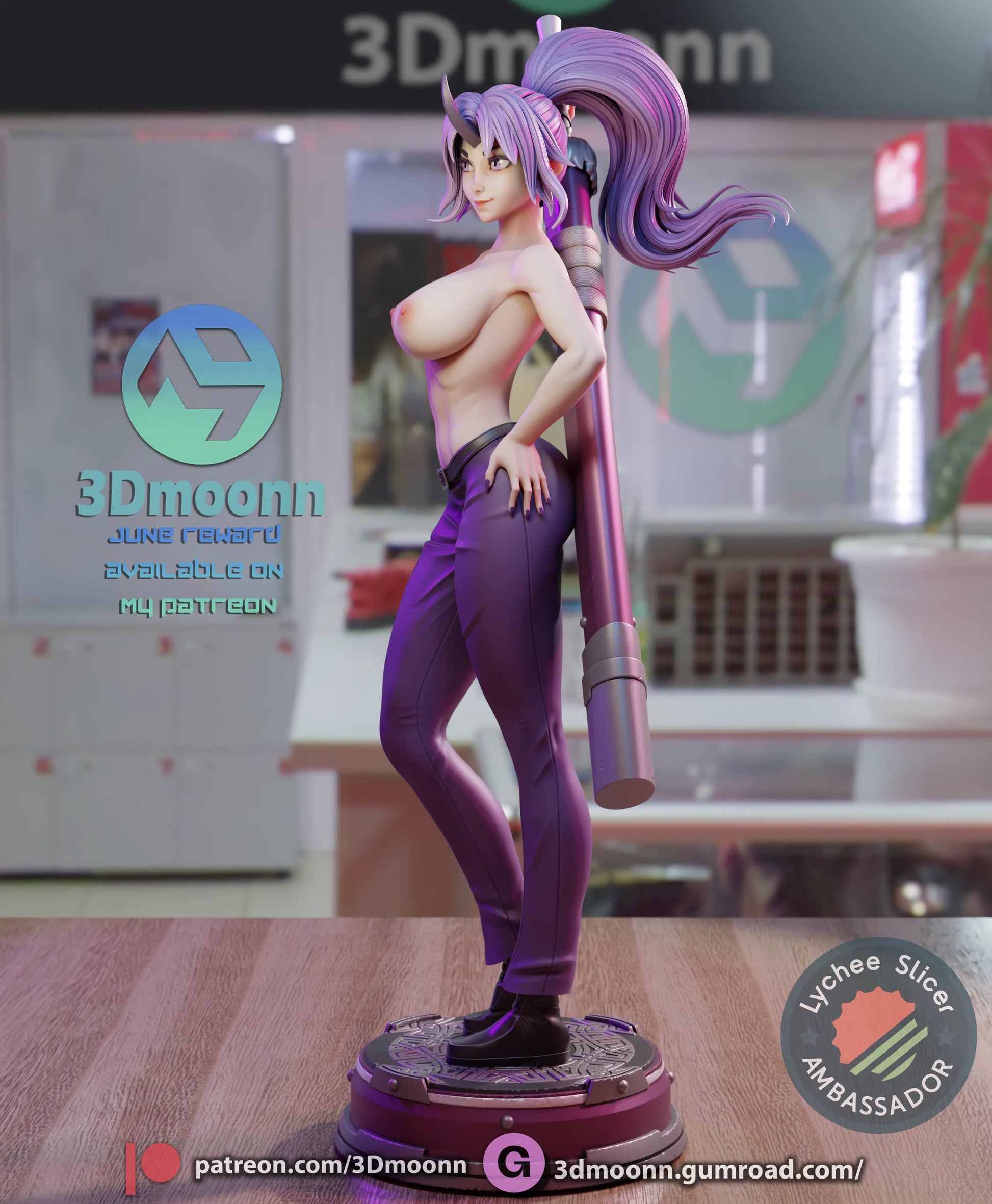 1:12 Number One Secretary | Anime Resin Garage Kit | 3Dmoonn