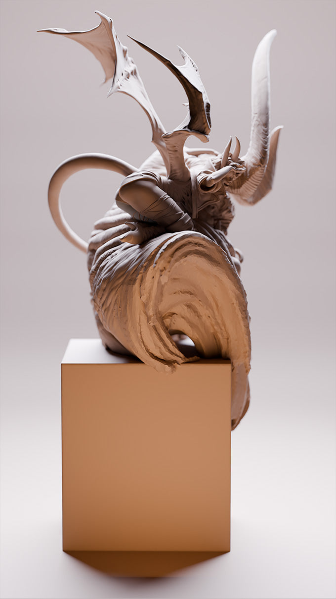 The Messenger, The Infernal Summoning | Resin Garage Kit Pin Up Figure Statue | Blackthorn Miniatures