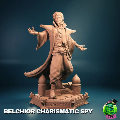 Tattles Told 3D Belchior Fortune Teller Spy miniature figure for tabletop gaming or display, detailed painted character.