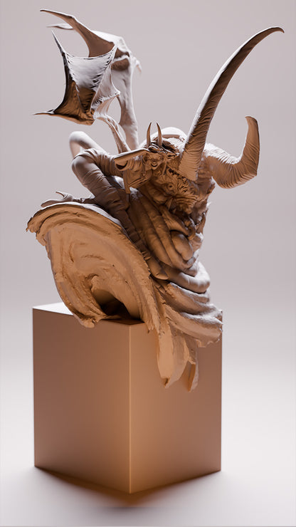 The Messenger, The Infernal Summoning | Resin Garage Kit Pin Up Figure Statue | Blackthorn Miniatures