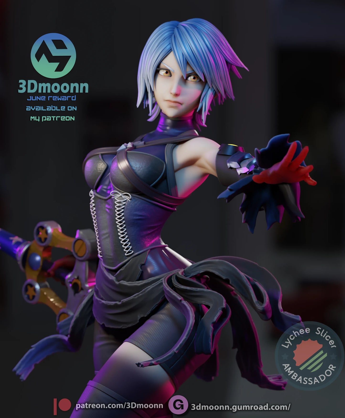 1:12 Water and Shadow | Anime Resin Garage Kit | 3Dmoonn