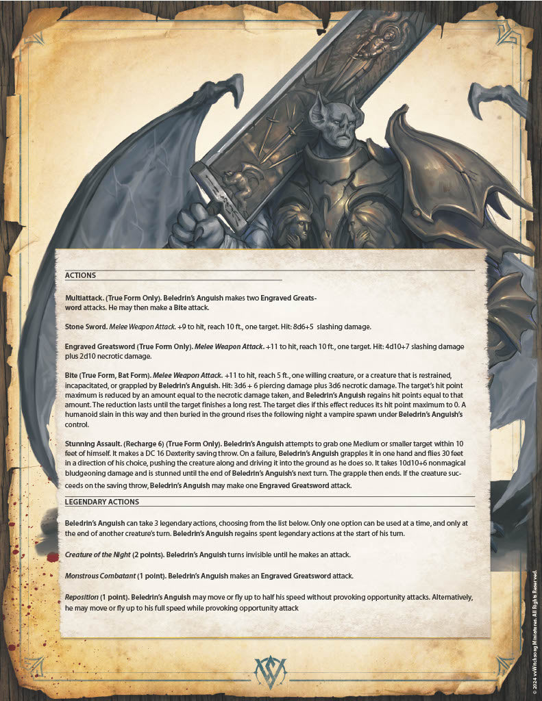 Beledrin's Anguish | Mini or Bust | Monster Miniature Statue | Witchsong Miniatures