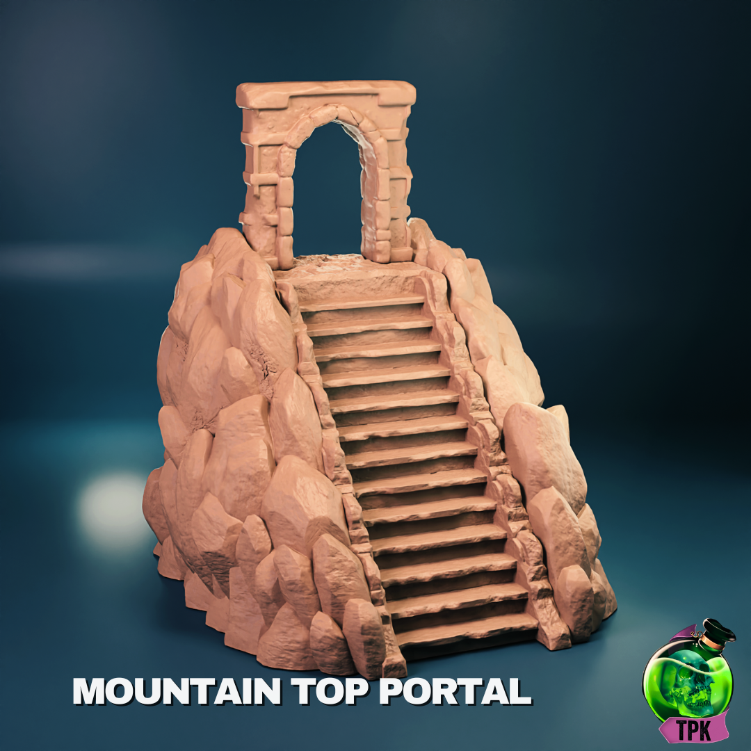 Mountain Top Portal Terrain | Tabletop Gaming Mini | TPKLab