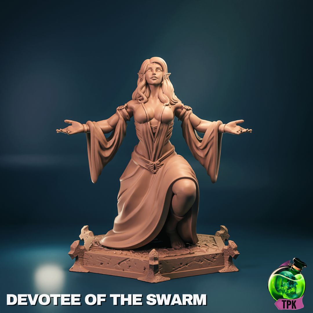 Devotee of the Spider Goddess | Tabletop Gaming Mini or Display Figure | TPKLab - Tattles Told 3D