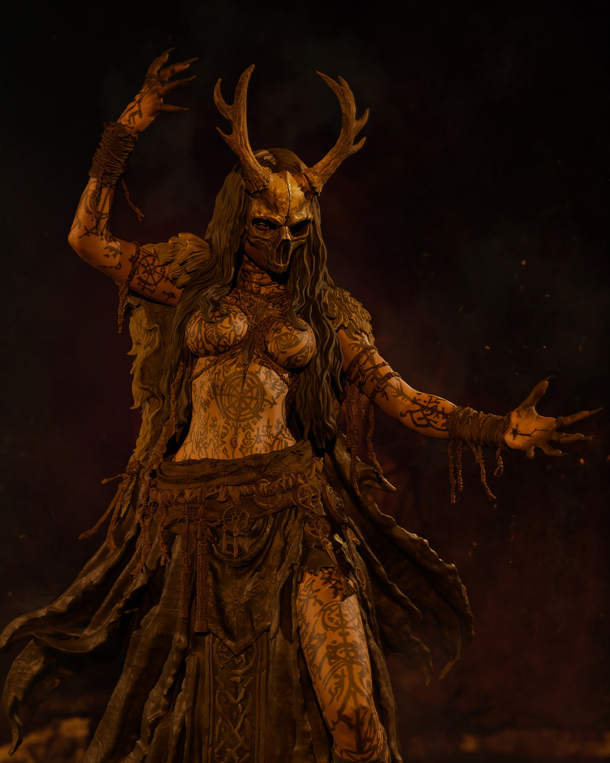 1:12 Norse Witch | 3D Print Resin Garage Kit Figure | CA 3D Studios