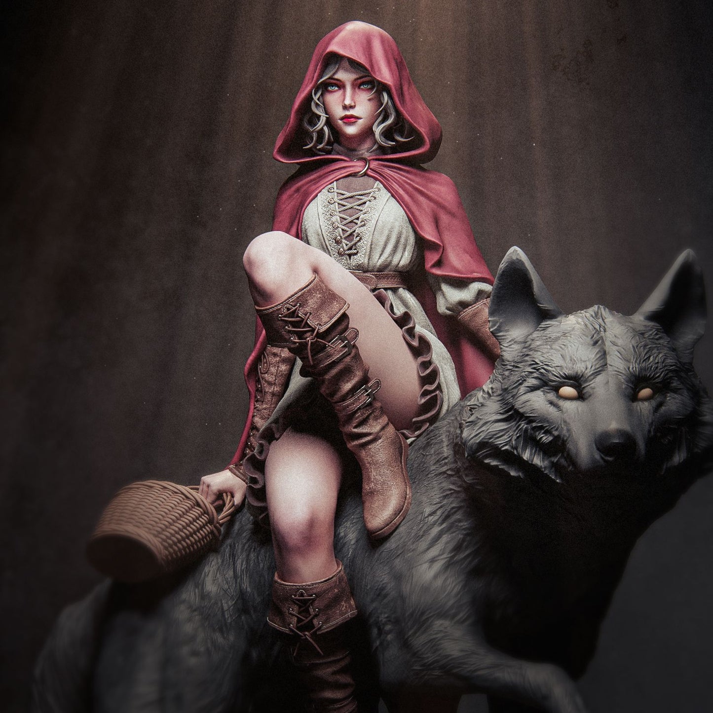 1:12 Red Riding Hood | 3D Printed Resin Garage Kit Figure | CA 3D Studios