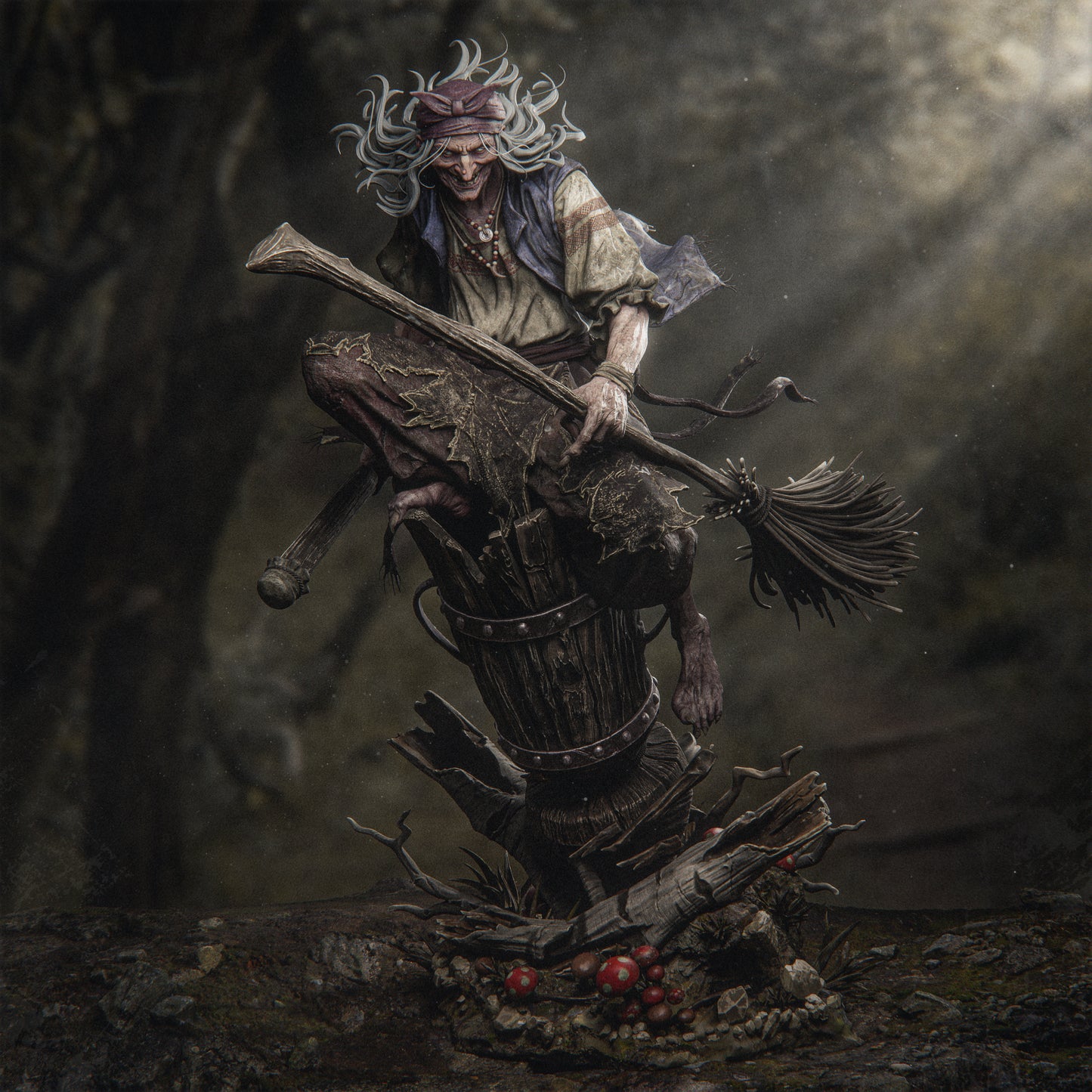 1:12 Baba Yaga | Resin Garage Kit Figure Folklore | CA 3D Studios