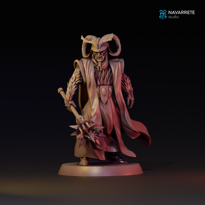 Detailed image of The Oriental King miniature from Tattles Told 3D, a tabletop gaming figure by Navarrete Studio.