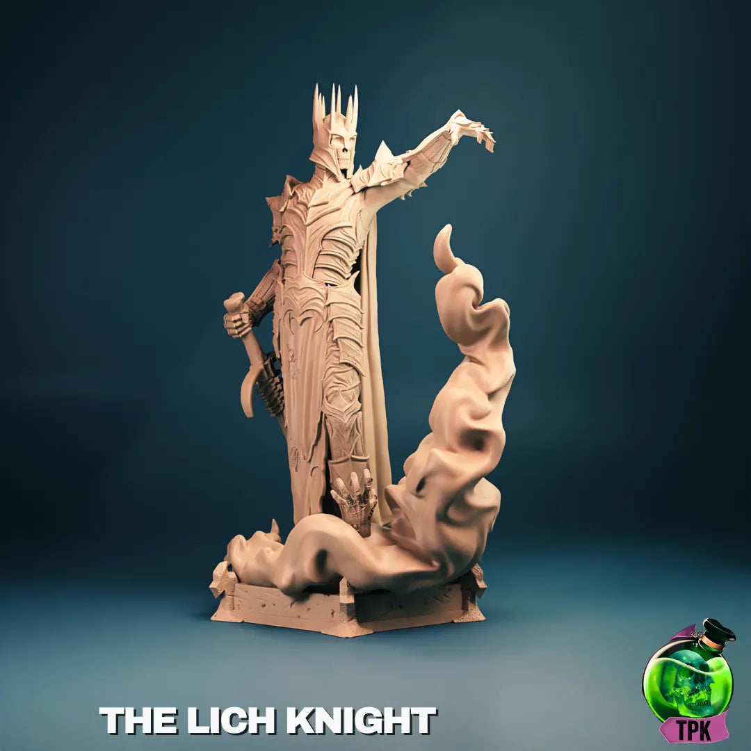 Necromancer Lich Knight | Tabletop Gaming Mini or Display Figure | TPKLab - Tattles Told 3D