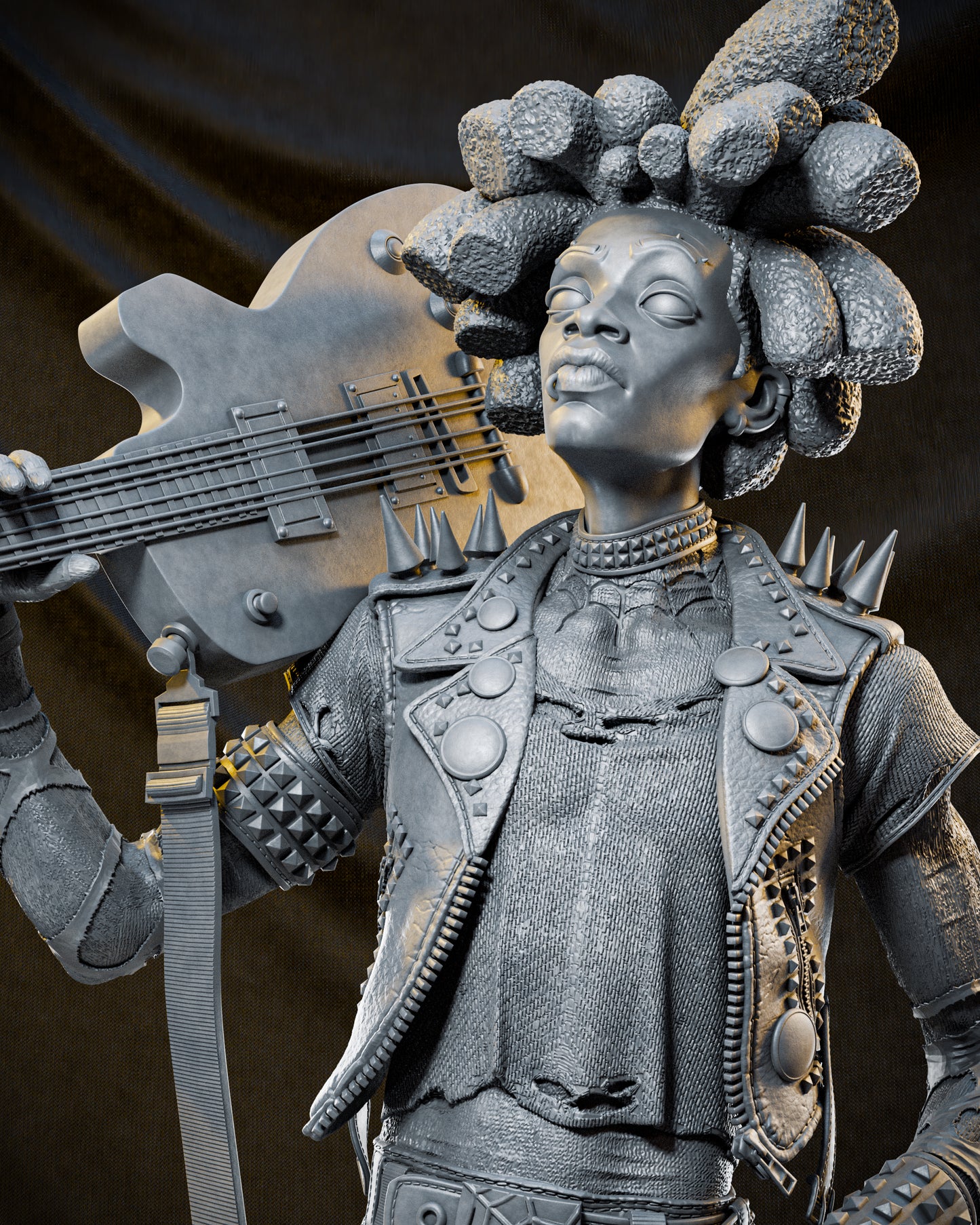 1:12 Punk Rebel Hero | 3D Printed Resin Garage Kit Figure | CA 3D Studios