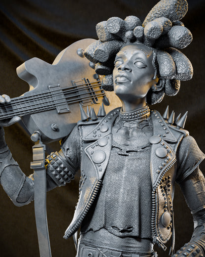 1:12 Punk Rebel Hero | 3D Printed Resin Garage Kit Figure | CA 3D Studios