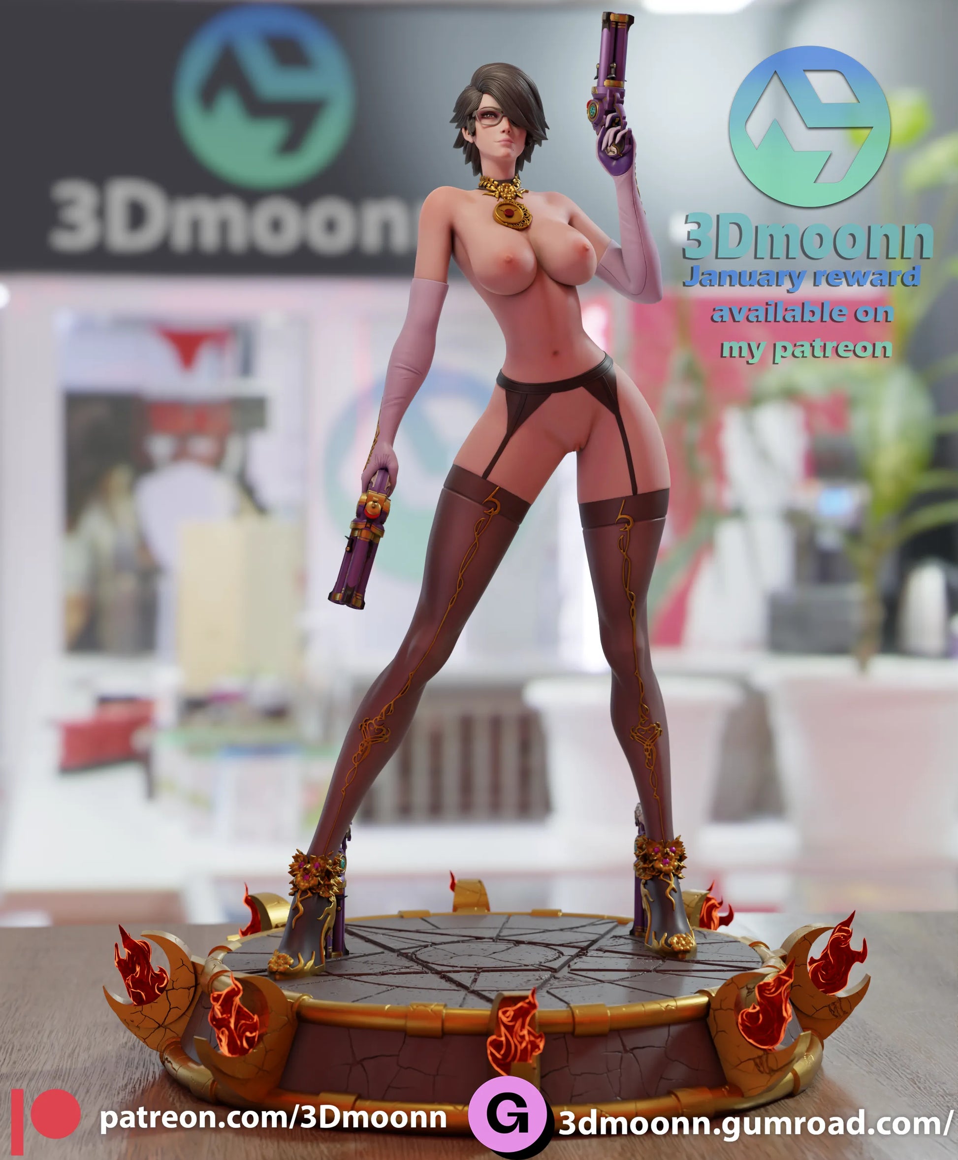 1:12 Witch with Guns | Anime Resin Garage Kit | 3Dmoonn