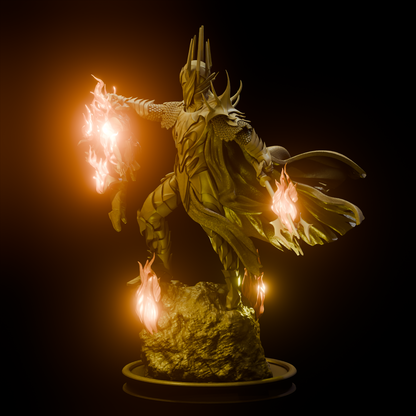 Miniature of Elf Lords Galdir Elar and Thalionir from Tattles Told 3D, detailed tabletop gaming miniatures by Navarrete Studio.