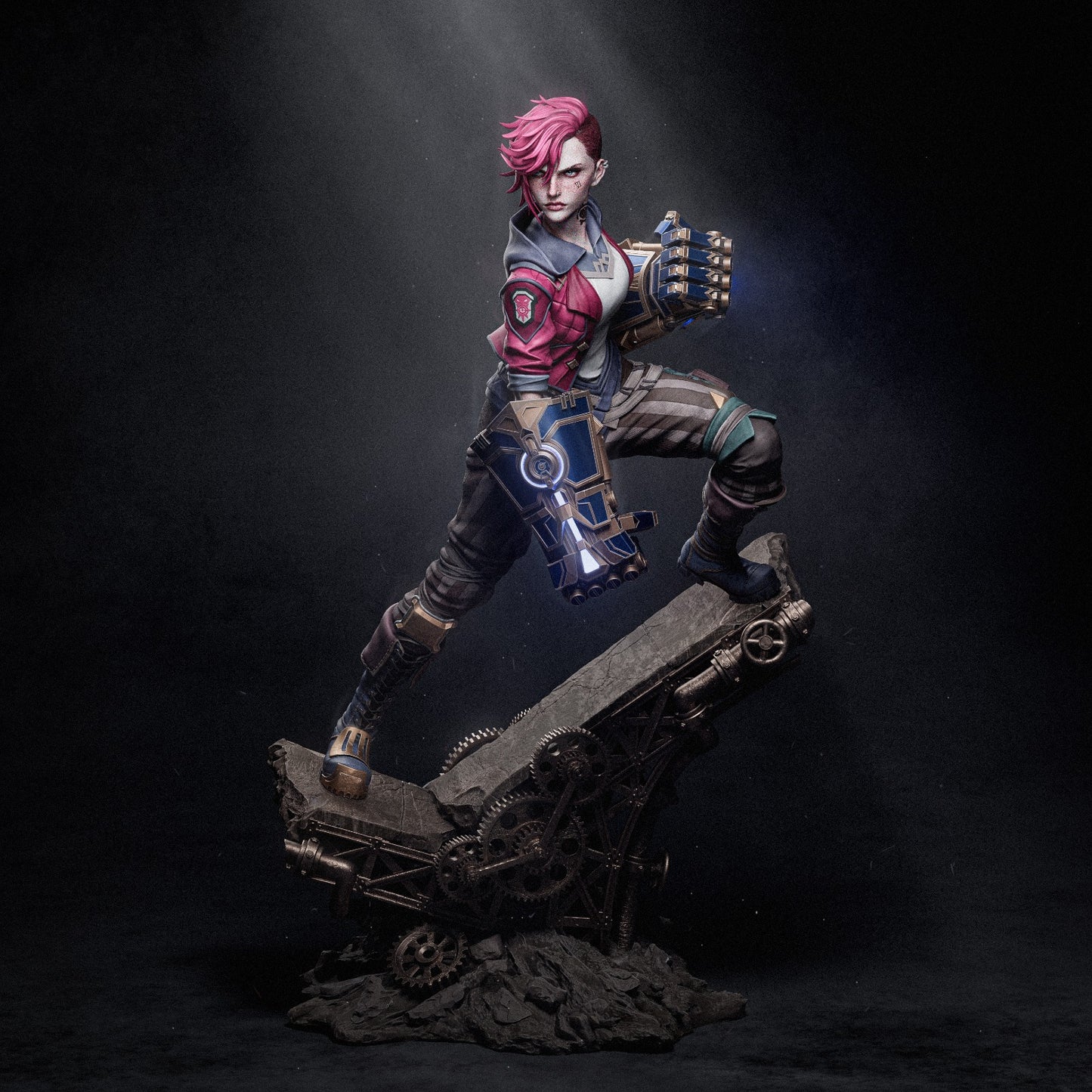 1:12 Rebellious Power Brawler | 3D Printed Resin Garage Kit Figure | CA 3D Studios