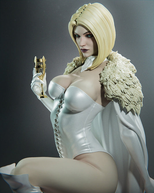 1:12 White Queen | 3D Printed Resin Garage Kit Figure | CA 3D Studios