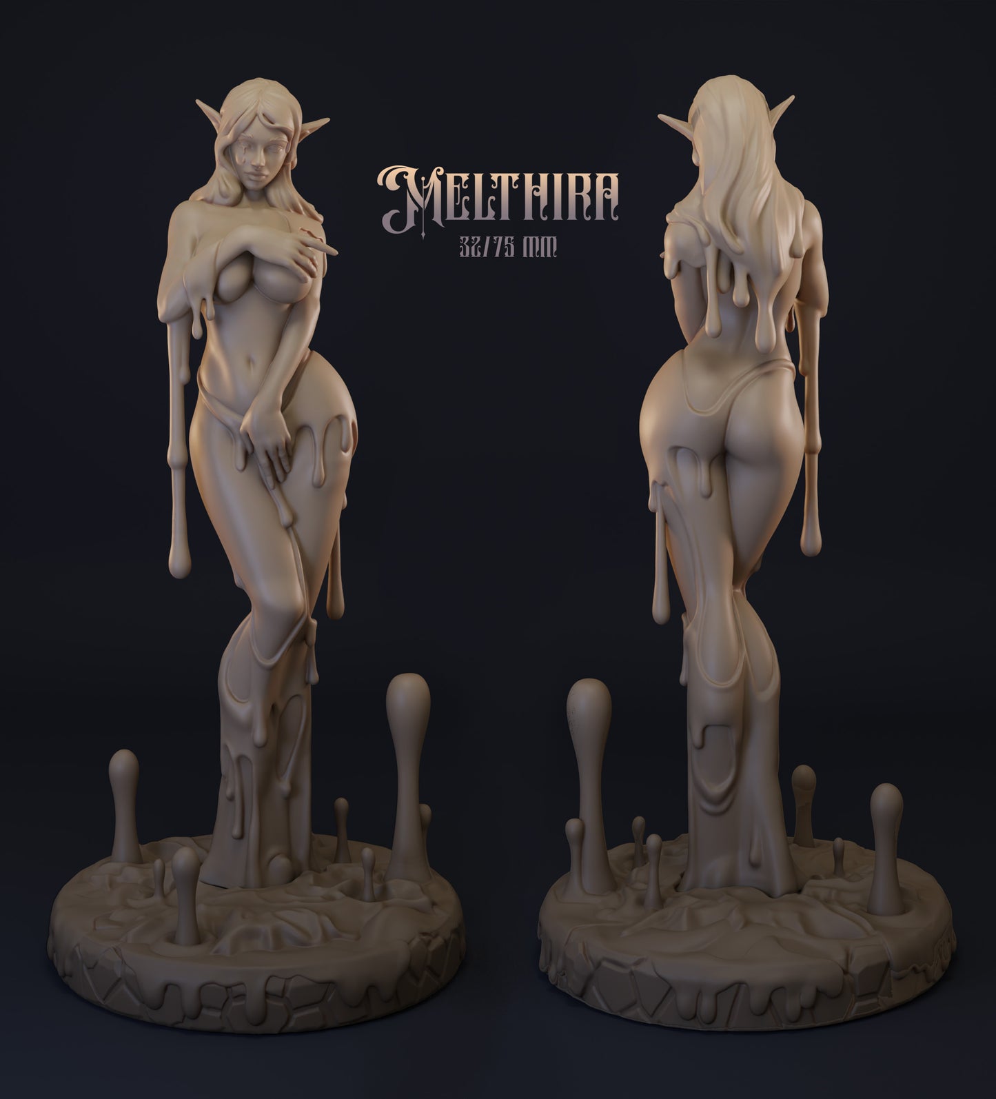 Melthira | Tabletop or Display Scale | D&D TTRPG Fantasy Miniature | Dungeons and Maidens