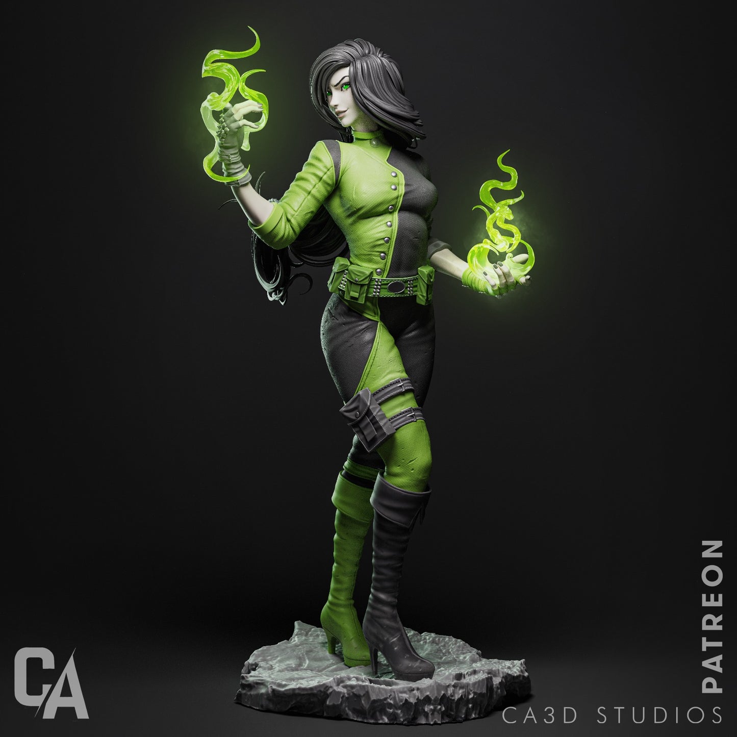 1:12 Green Energy Villain | 3D Printed Resin Garage Kit Figure | CA 3D Studios