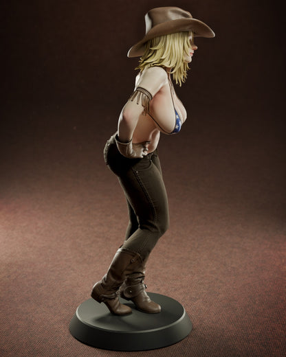 1:12 Confident Cowgirl Fighter | 3D Printed Resin Garage Kit Figure | CA 3D Studios