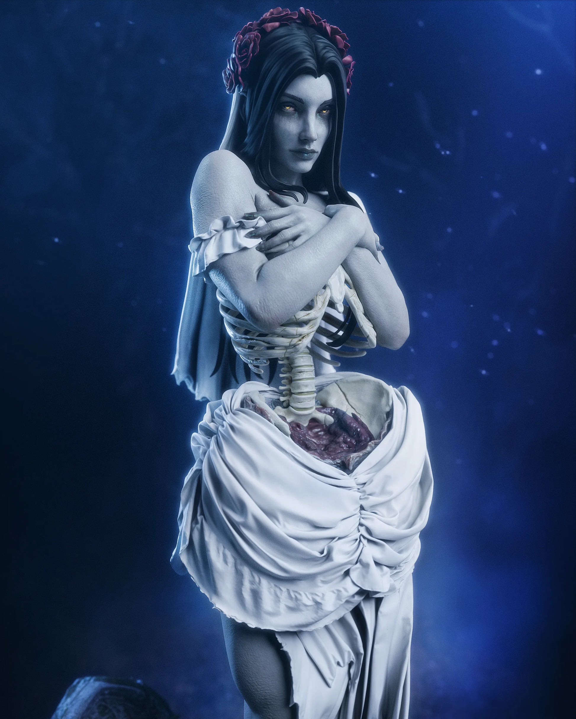 1:12 Undead Bride | 3D Printed Resin Garage Kit Figure | CA 3D Studios