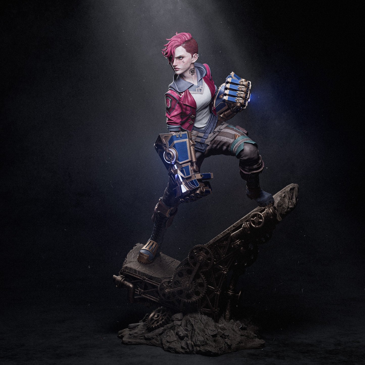1:12 Rebellious Power Brawler | 3D Printed Resin Garage Kit Figure | CA 3D Studios