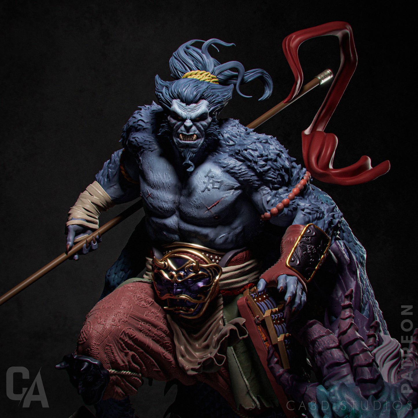 1:12 Beast Samurai | Resin Garage Kit Figure Comic Fan Art | CA 3D Studios