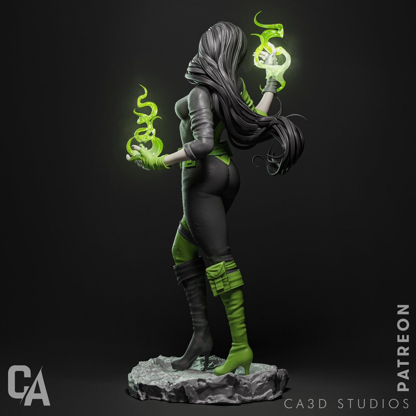 1:12 Green Energy Villain | 3D Printed Resin Garage Kit Figure | CA 3D Studios