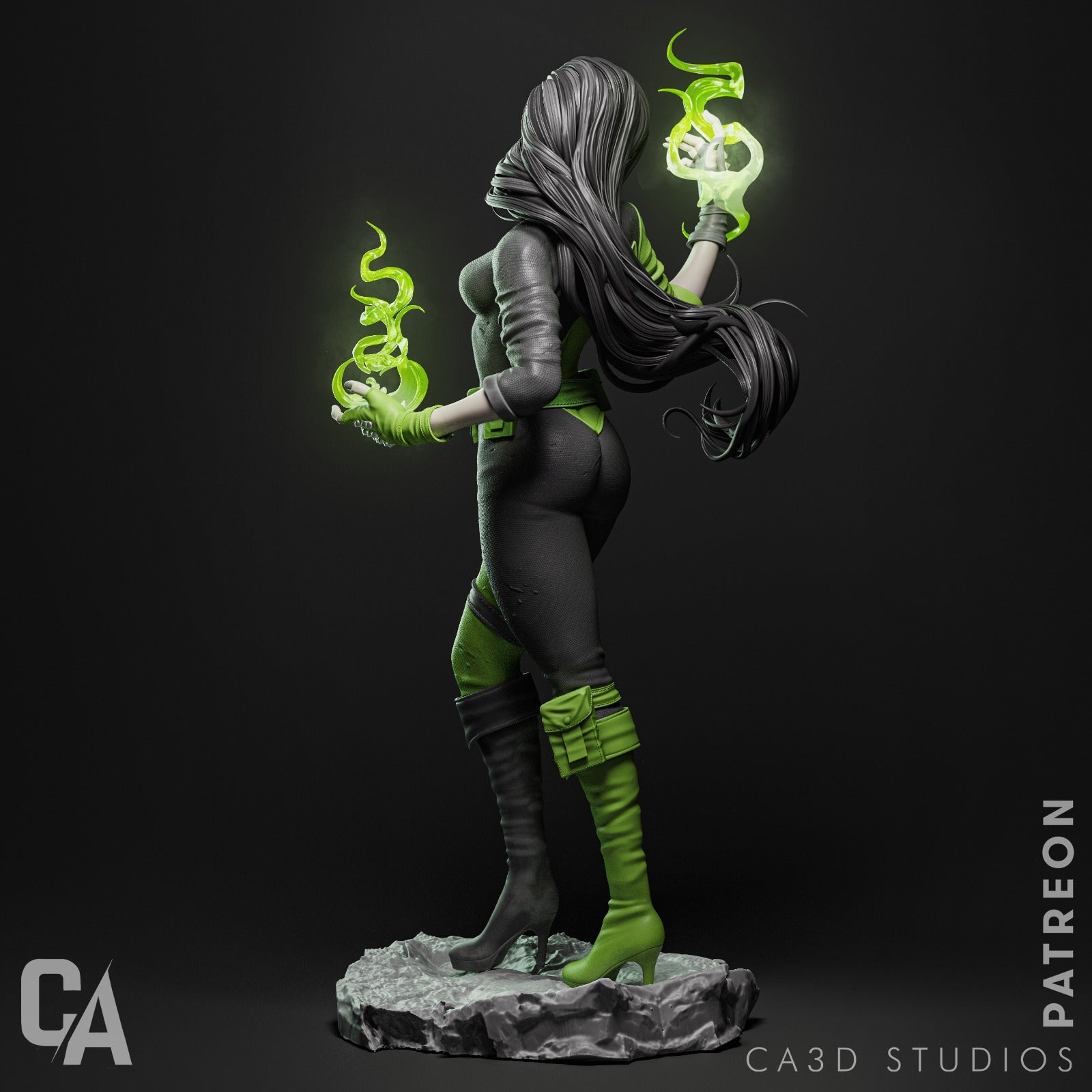 1:12 Green Energy Villain | 3D Printed Resin Garage Kit Figure | CA 3D Studios