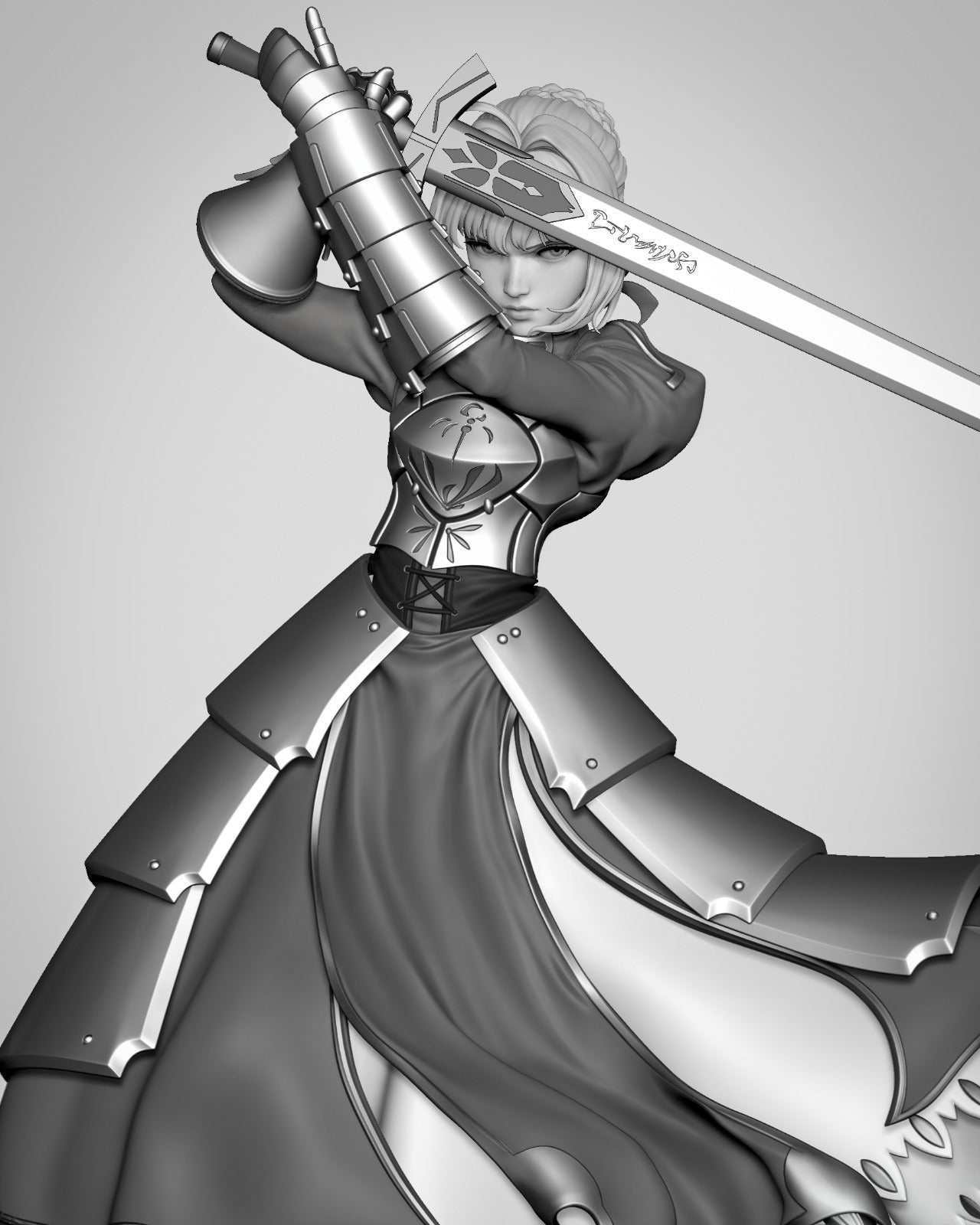 1:12 Holy Sword Knight | 3D Printed Resin Garage Kit Figure | CA 3D Studios