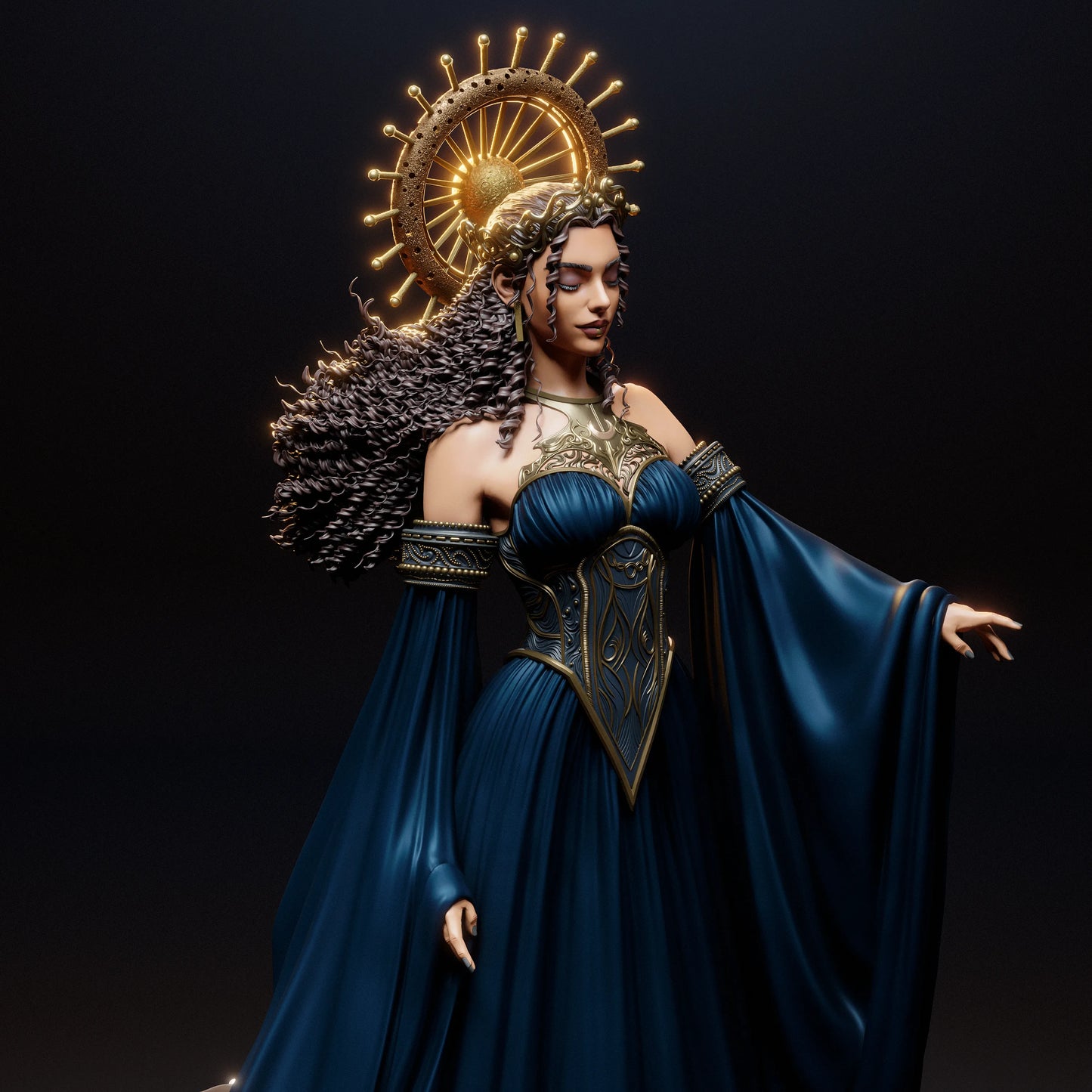 1:12 Nyx, Greek Goddess of Night | 3D Printed Resin Garage Kit Figure | CA 3D Studios