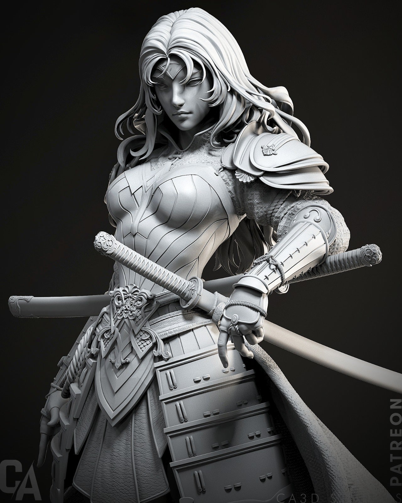1:12 Samurai Amazonian | 3D Printed Resin Garage Kit Figure | CA 3D Studios