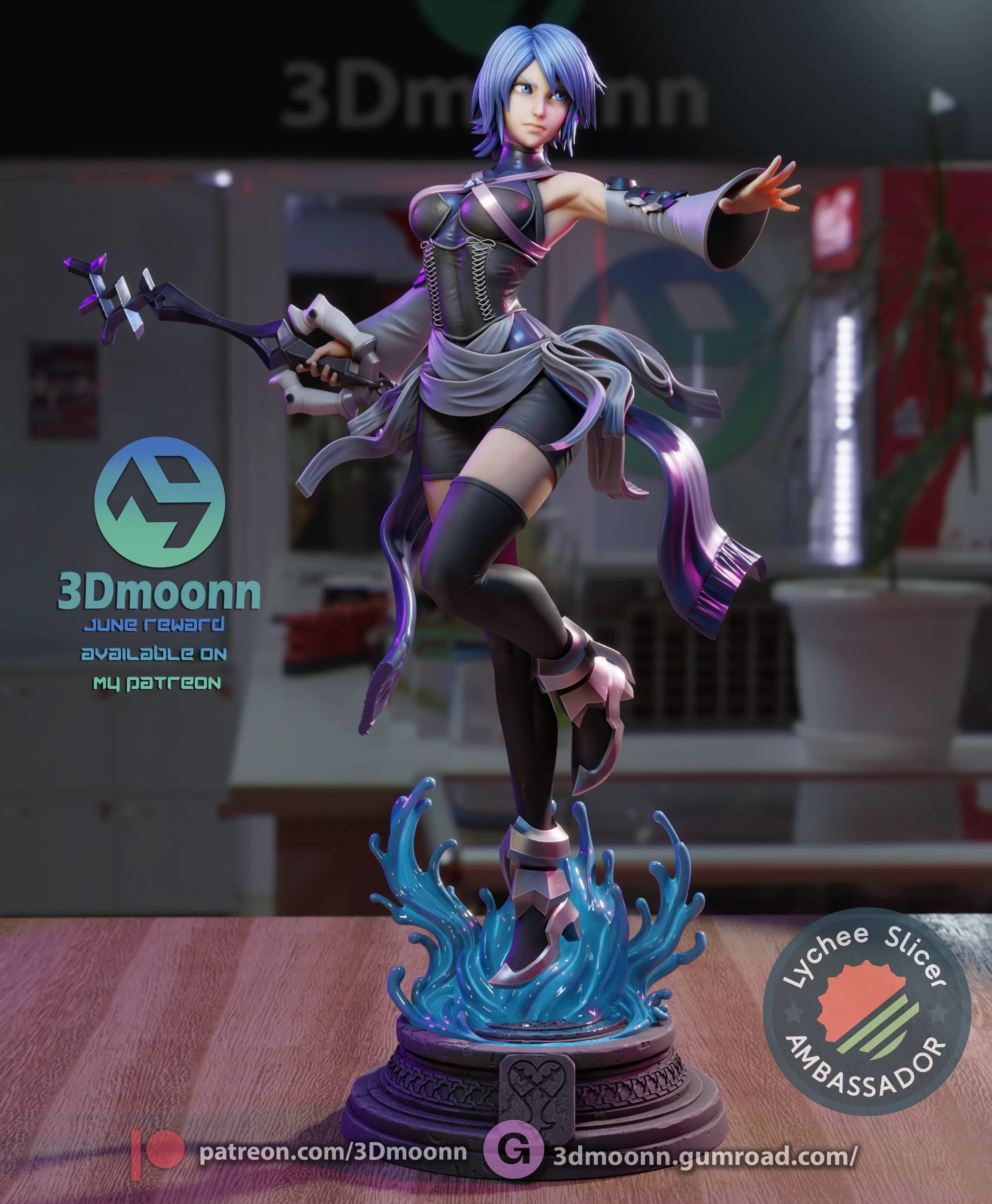 1:12 Water and Shadow | Anime Resin Garage Kit | 3Dmoonn