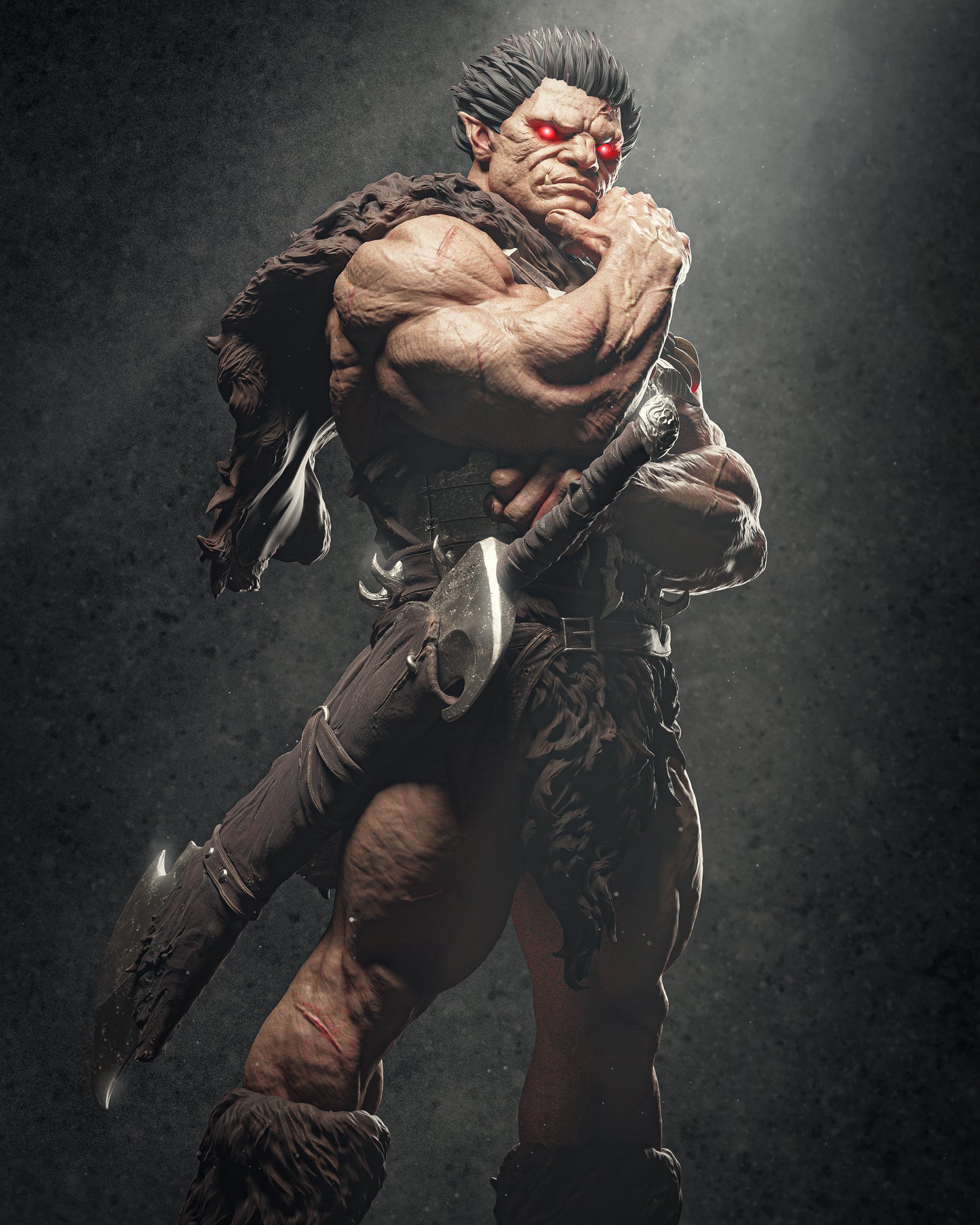 1:12 Brutal Demon Warrior | 3D Printed Resin Garage Kit Figure | CA 3D Studios