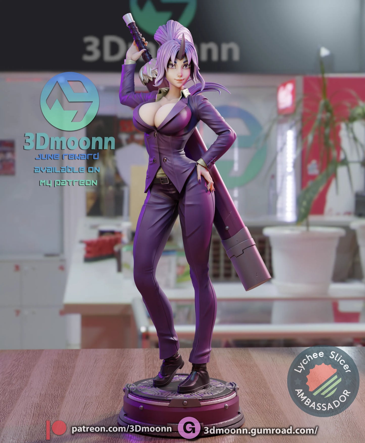 1:12 Number One Secretary | Anime Resin Garage Kit | 3Dmoonn