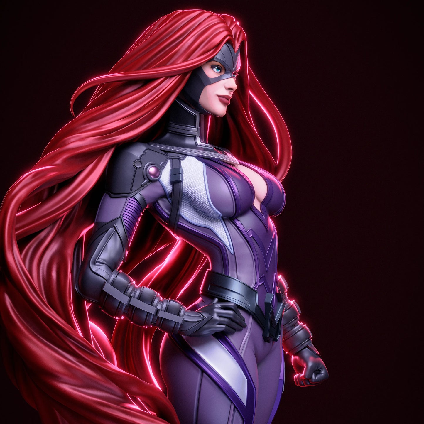 1:12 Telekinetic Hair Queen | 3D Printed Resin Garage Kit Figure | CA 3D Studios