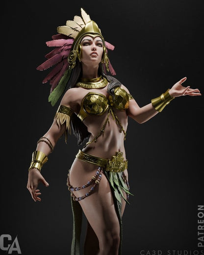 1:12 Aztec Goddess | Resin Garage Kit Figure Mythology | CA 3D Studios
