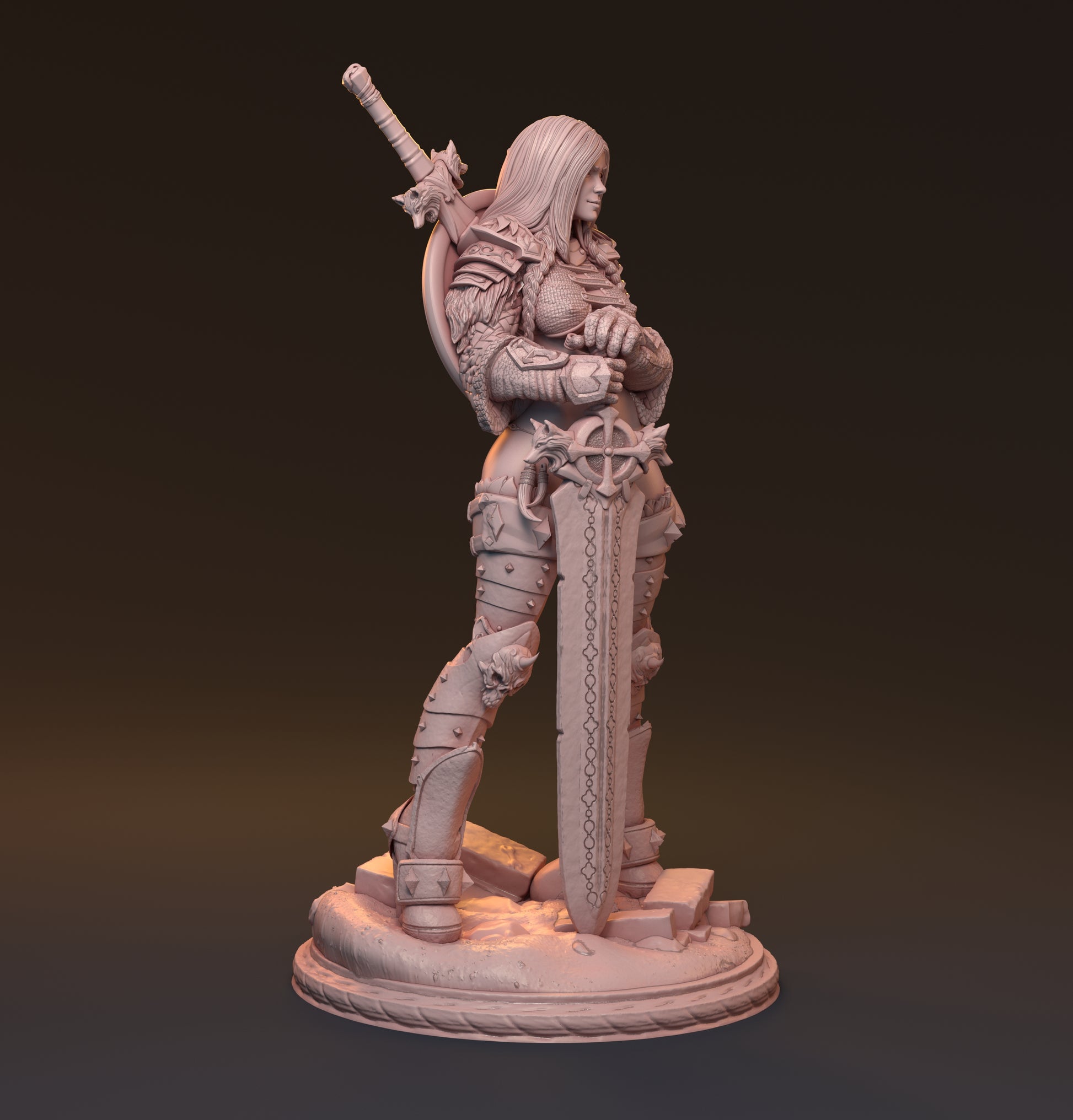 Gaedel and Bastor-Tan, Pin Up Diorama | D&D TTRPG Miniature | Hardwitch Games