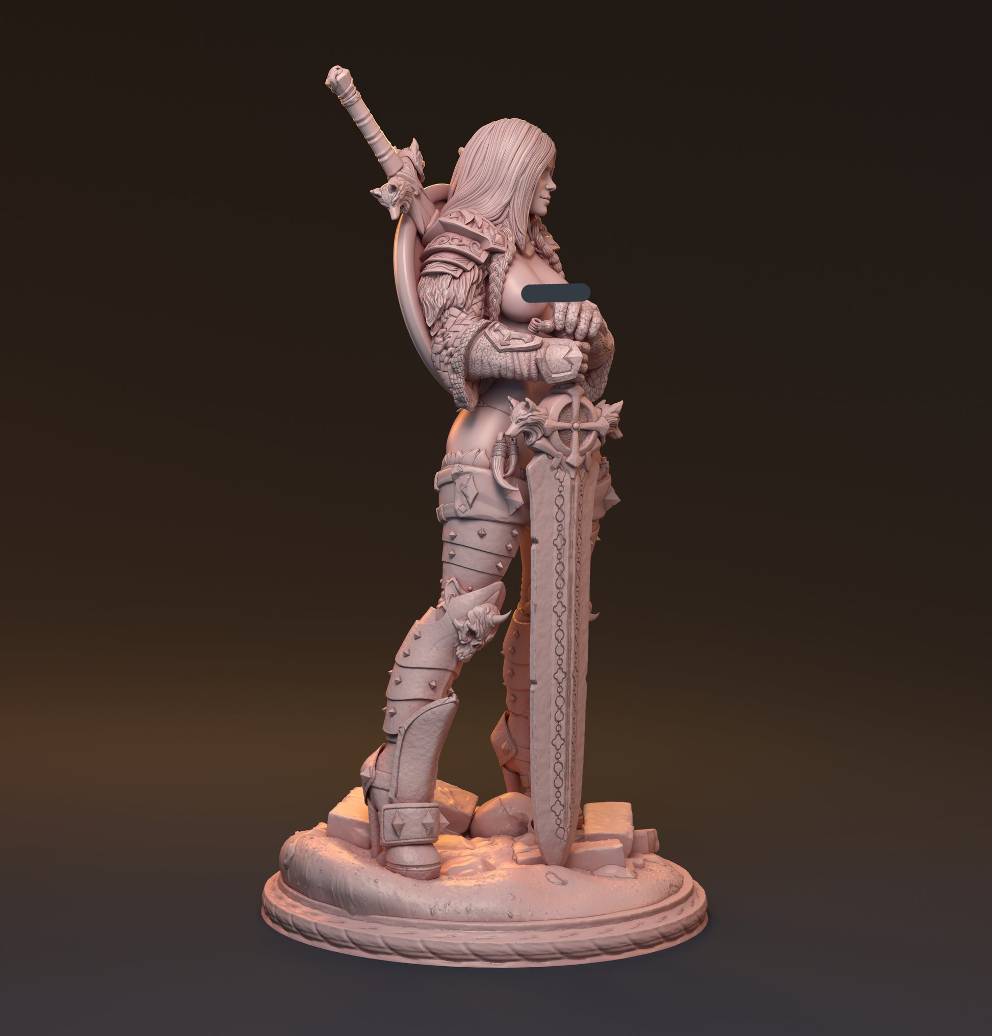 Gaedel and Bastor-Tan, Pin Up Diorama | D&D TTRPG Miniature | Hardwitch Games