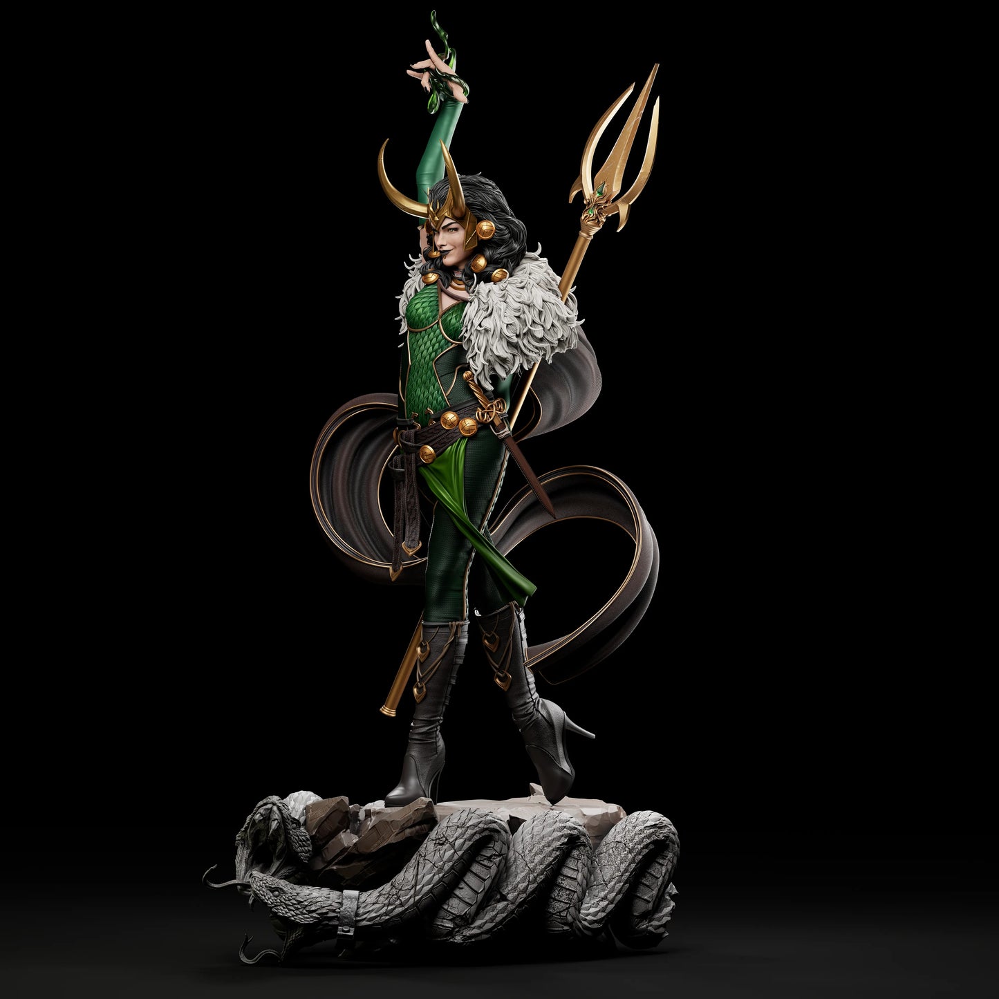1:12 Trickster Goddess | 3D Printed Resin Garage Kit Figure | CA 3D Studios